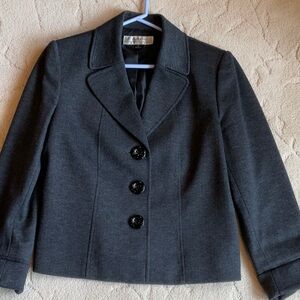 Women's Grey Black Blazer